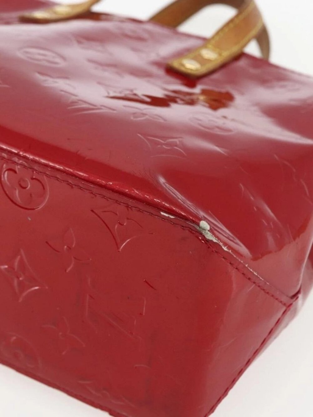 LOUIS VUITTON Monogram Vernis Reade PM Bag Pomme D'amour M91990 LV Auth 169598 - Picture 10 of 15